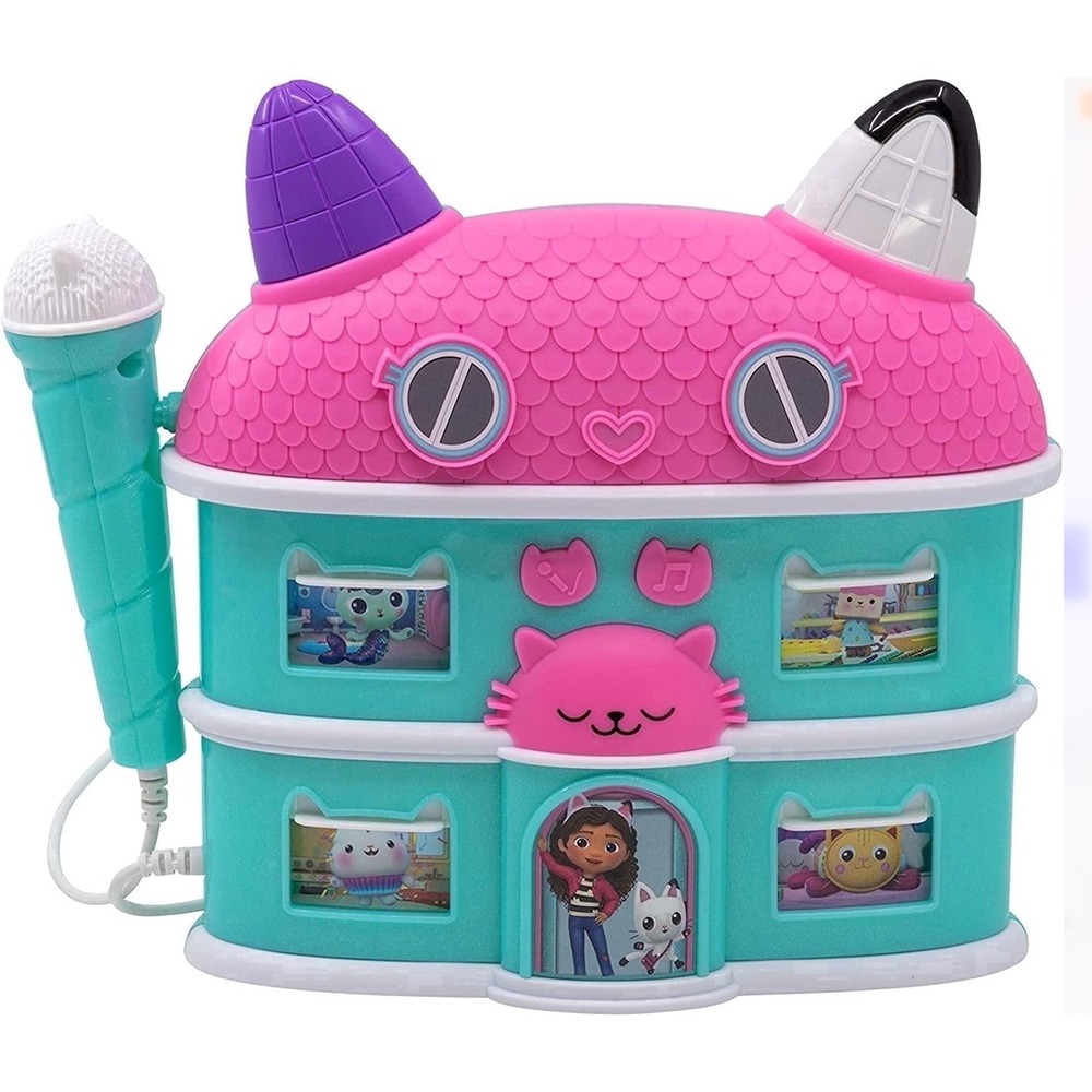 Gabbys Dollhouse Sing Along Boombox Pink Musical Toy Microphone NWT‎